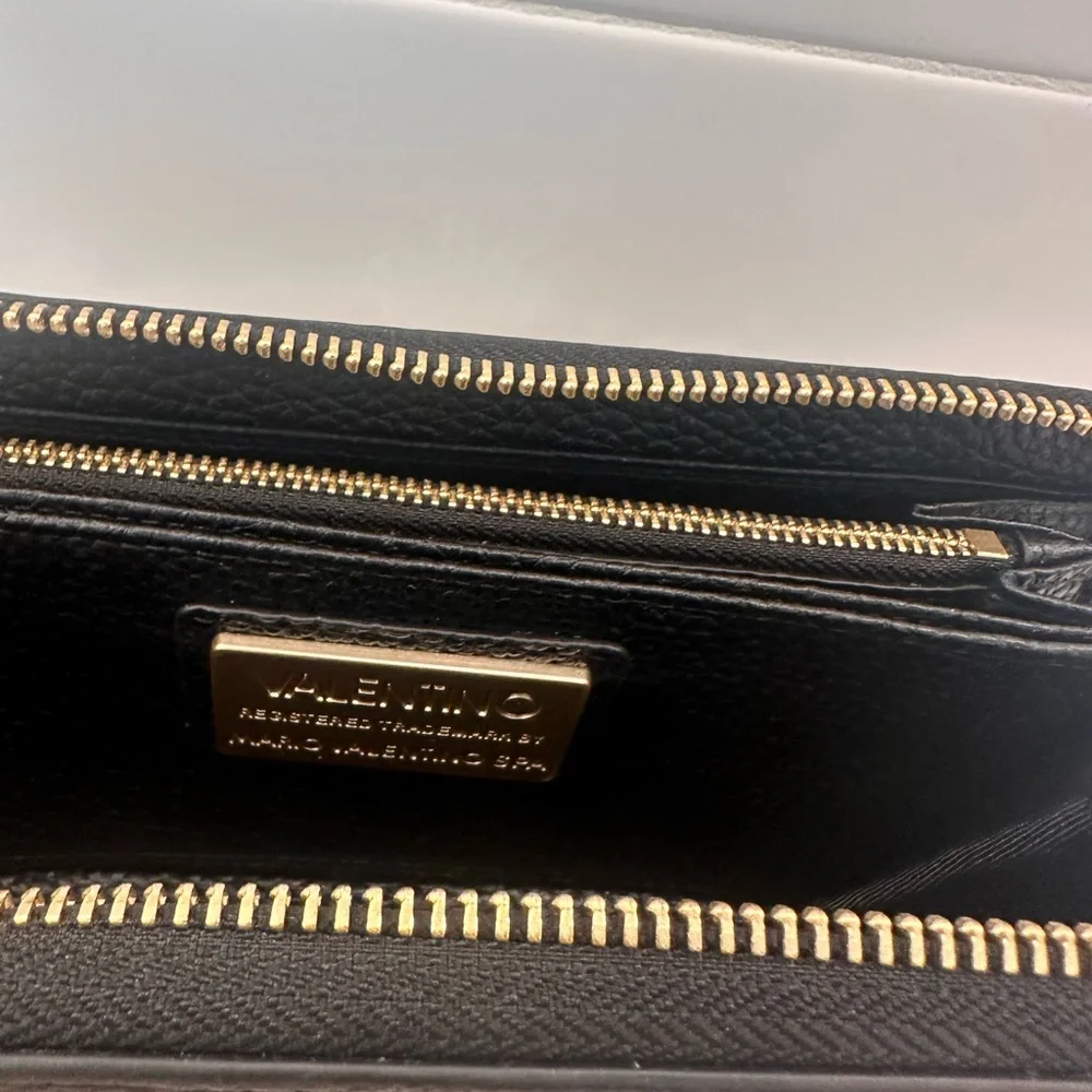Valentino By Mario Valentino Black Wallet with Studs - Picture 5 of 10